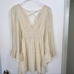 Urban Outfitters cream/ivory boho dress